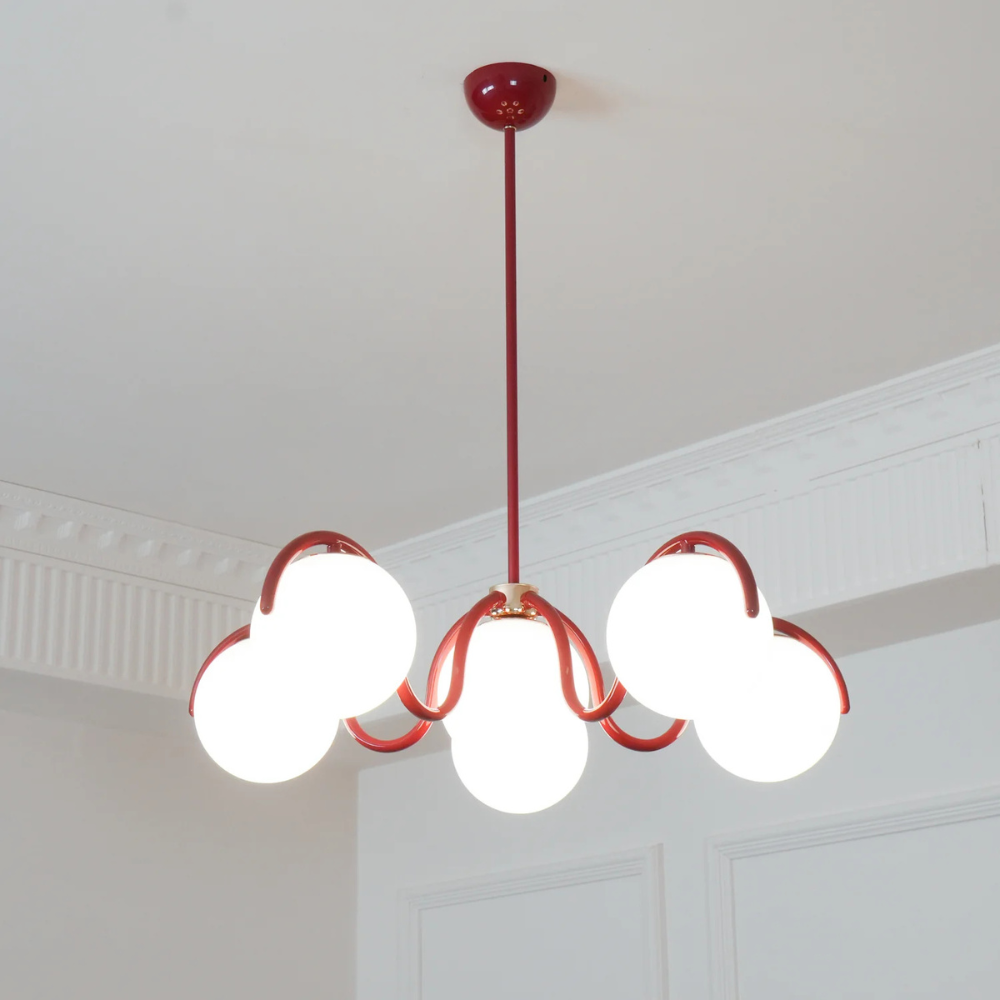 Sculptural Linear Chandelier with Elegant Flowing Silhouette S223
