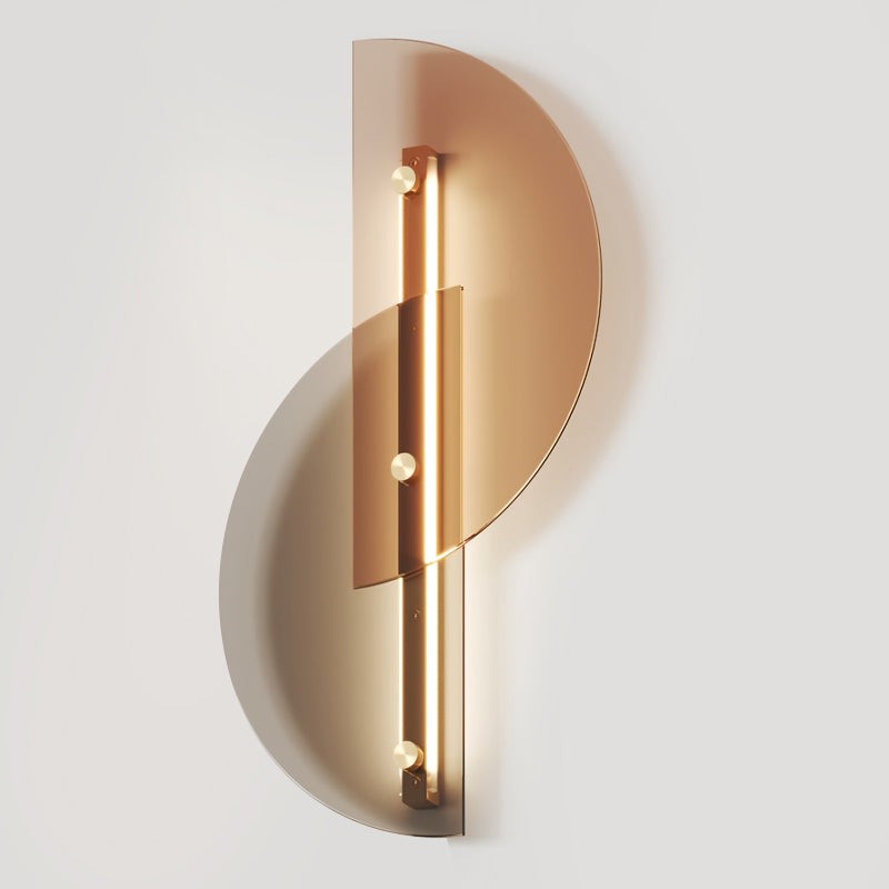 Simple Fan-Shaped Glass Arc Wall Lamp M21