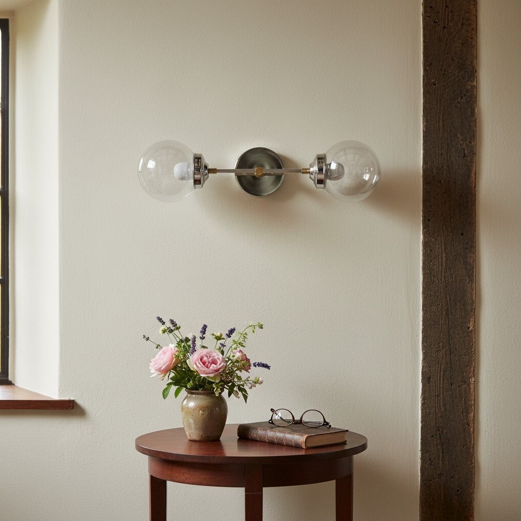 Lumio Globe Versatile Vanity Sconce - Dimmable Light for Bathroom and Hallway Use T353