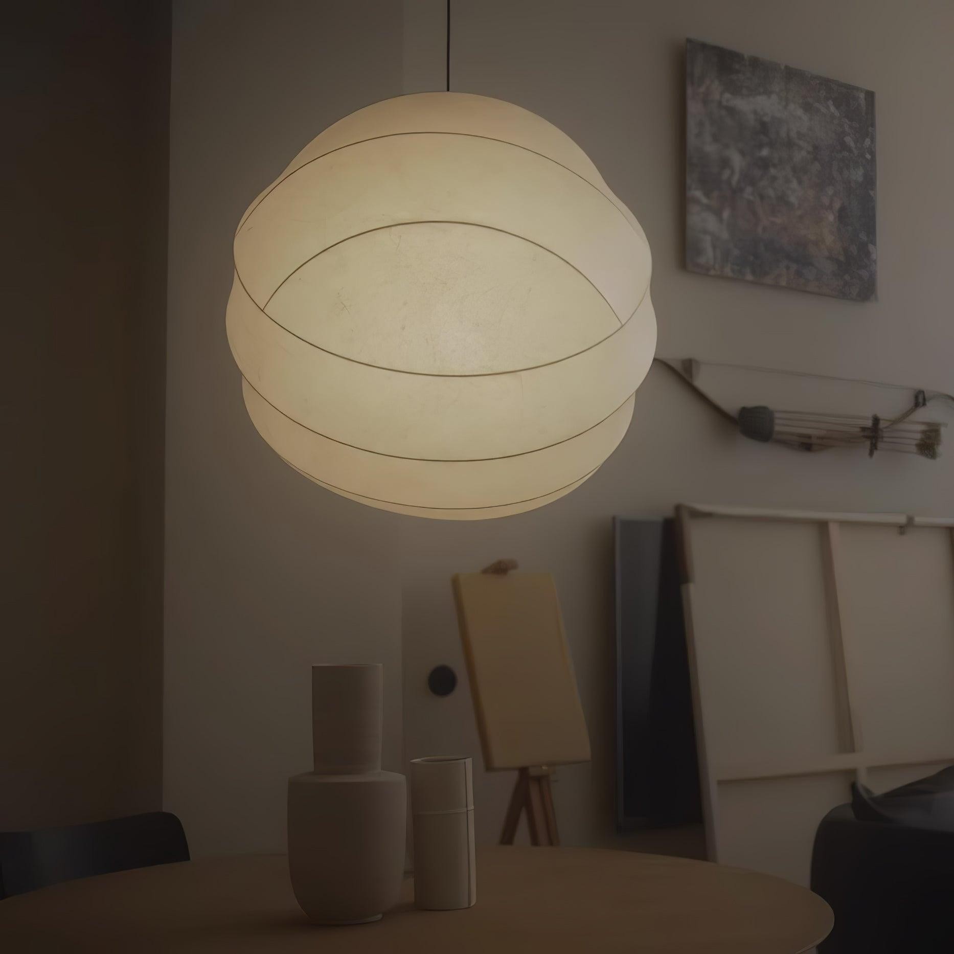Wabi-Sabi Style Fiber Cocoon Pendant Lamp M400
