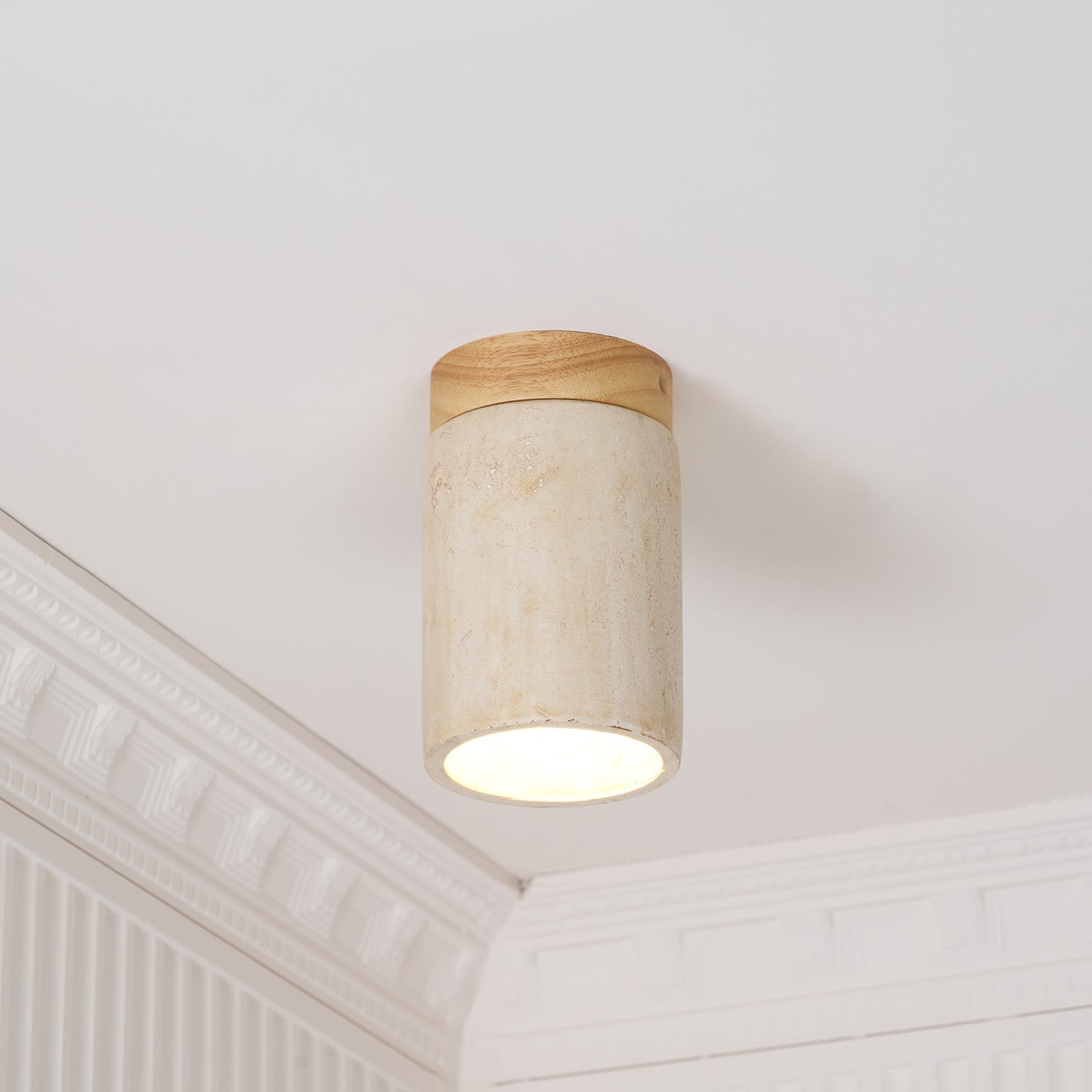 Marble Travertine Column Ceiling Lamp M405