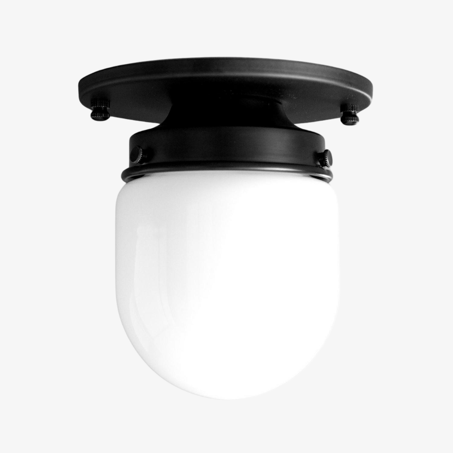 Opal Globe Ceiling and Wall Flush Mount - Art Deco Light for Corridor T300