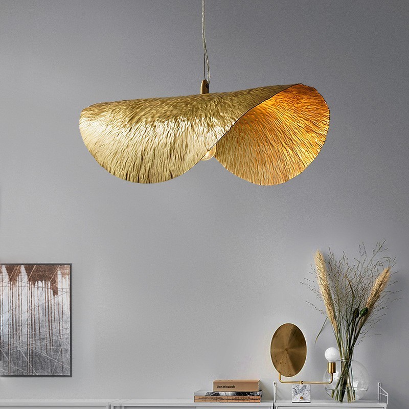 Vintage Lotus Leaf Pendant Light For Living Room S64
