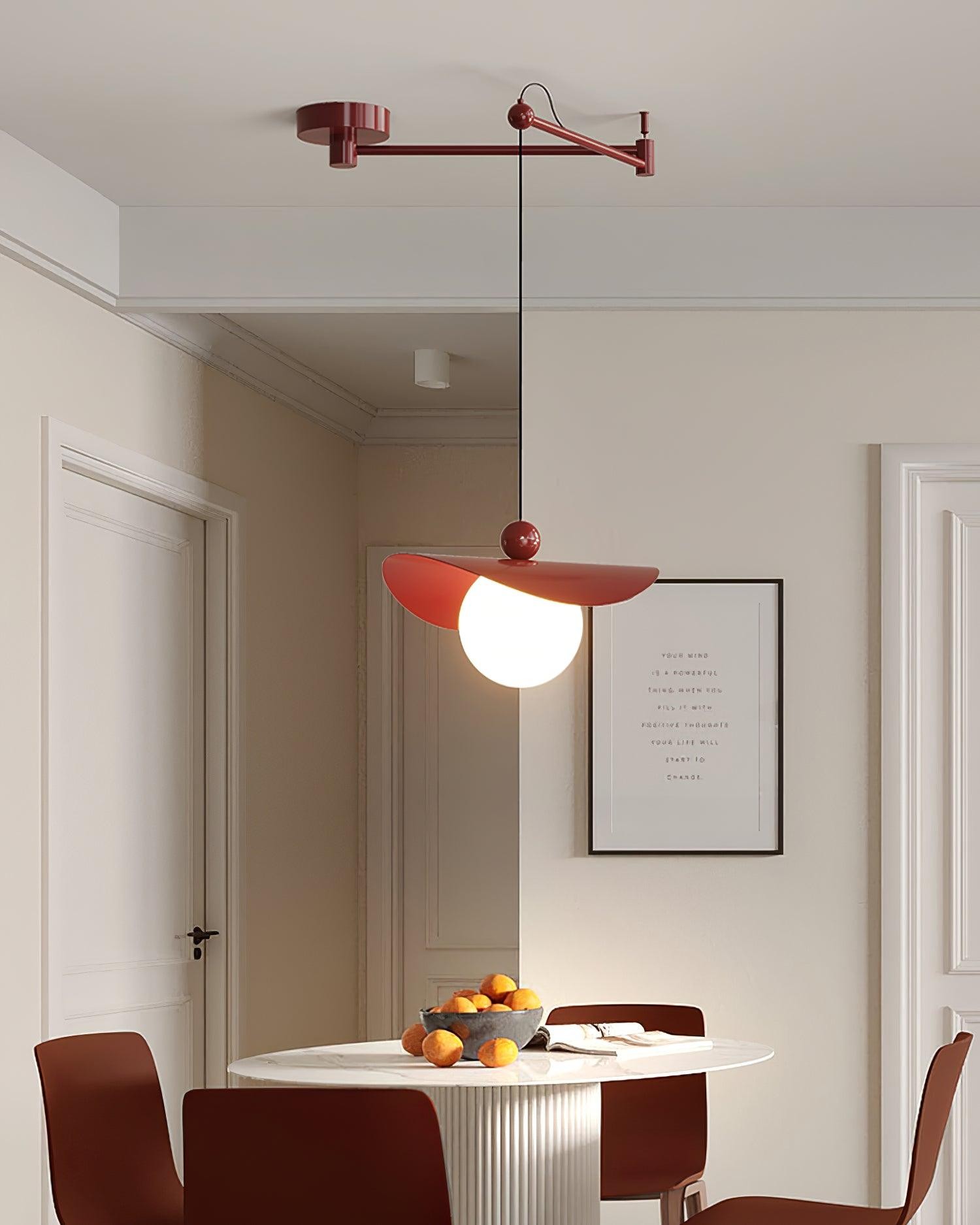 Simple Adjustable Metal Swing Arm Pendant Lamp G13