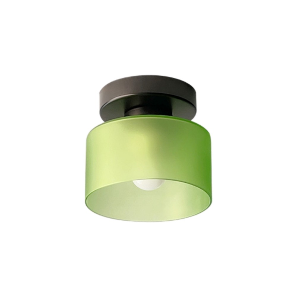 Morandi Cylinder Glass Ceiling Light – Colorful Touch For Hallway Spaces S216