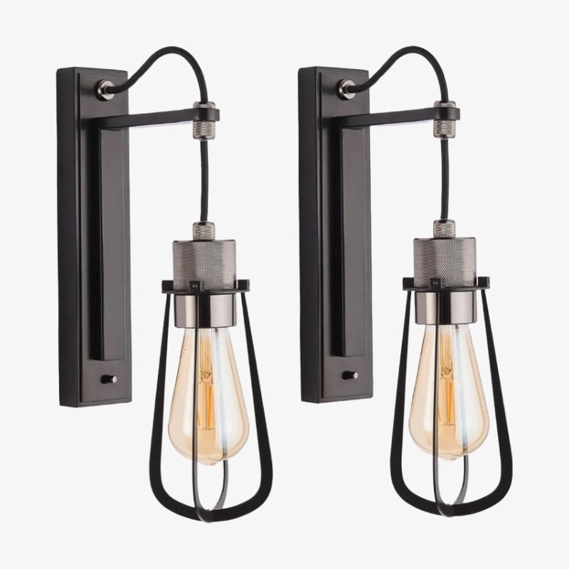 Readium Industrial Metal Wall Sconce - Modern Togle Switchg for Living Room and Study T888