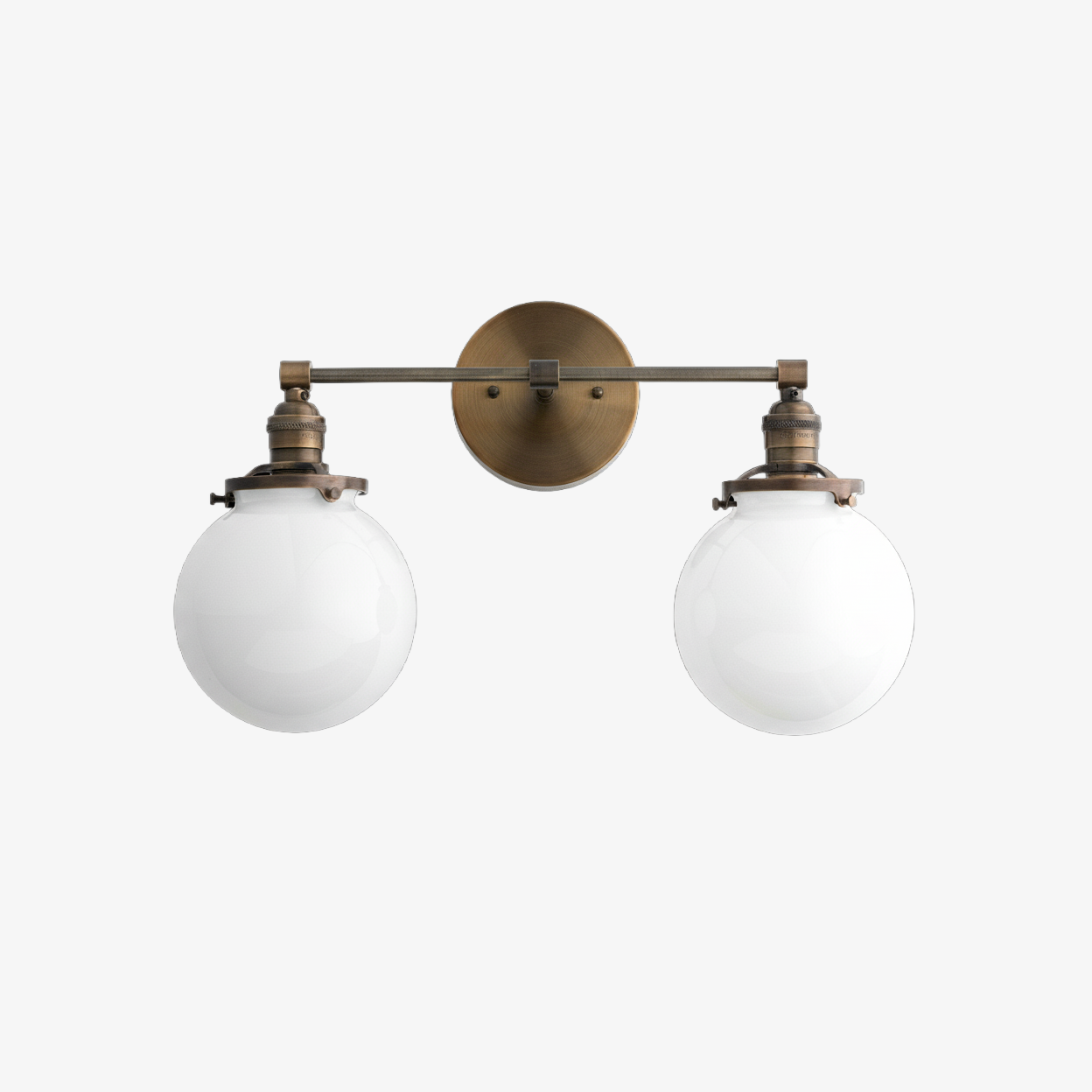 Lumio Globe Glass Globe Vanity Light - Modern Two Light Bathroom Sconce T309