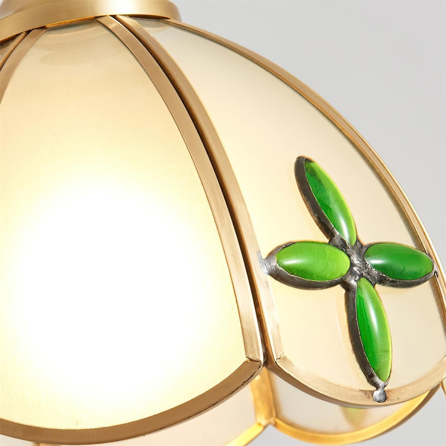 Vintage Tiffany Stanied Glass Pendant Lamp M237