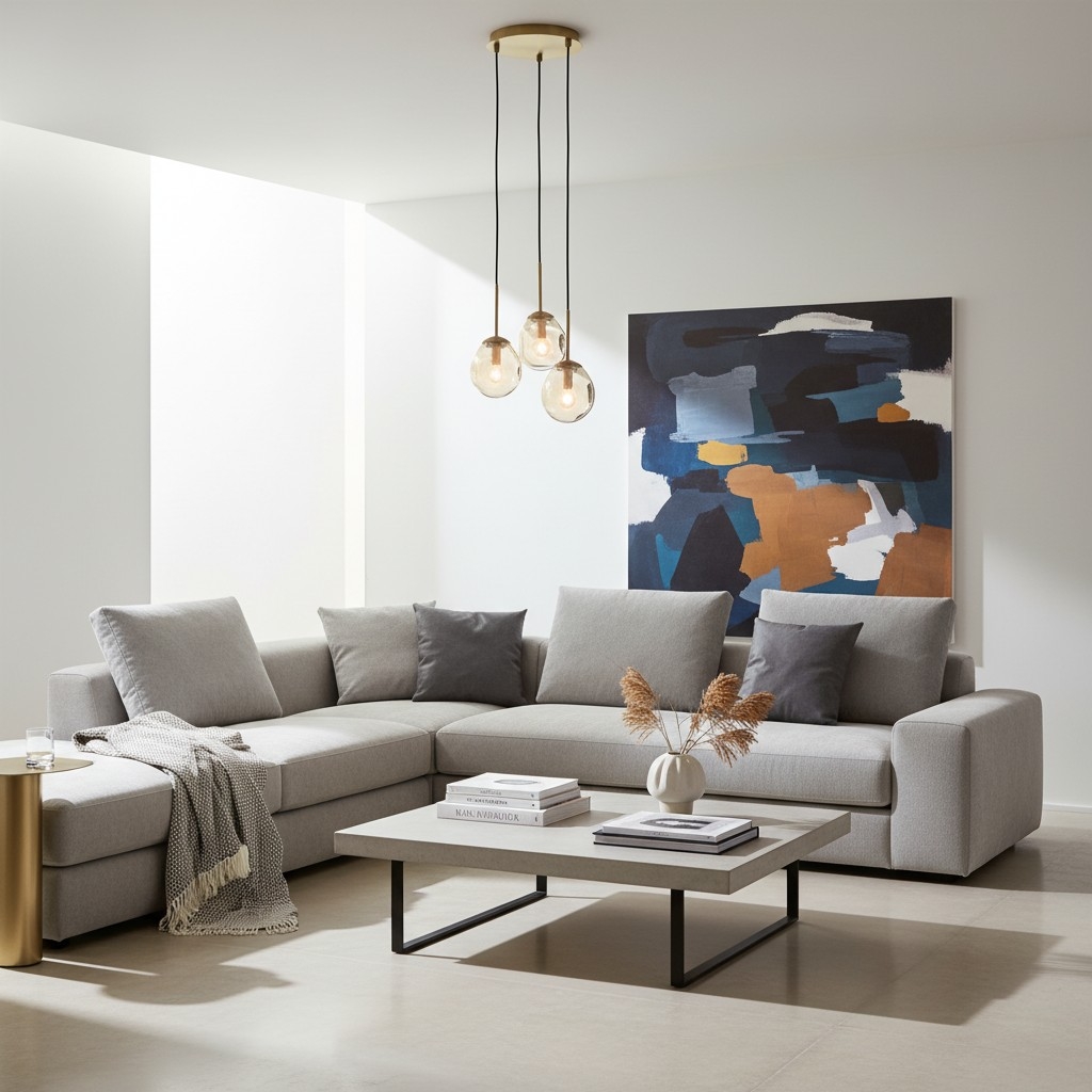 Glissora Hanging Light - Sculptural Cluster Design Tinted Glass and Metal for Entryway T797