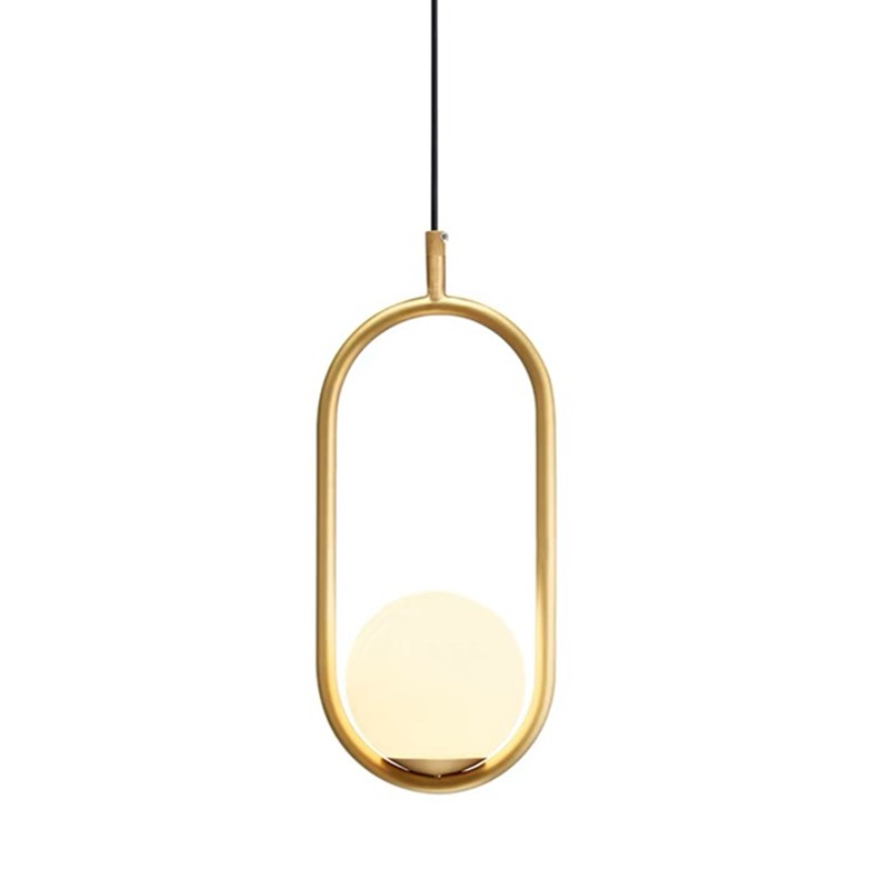 Halozen Pendant Lamp - Elegant Metal and Glass Pendant for Living Room