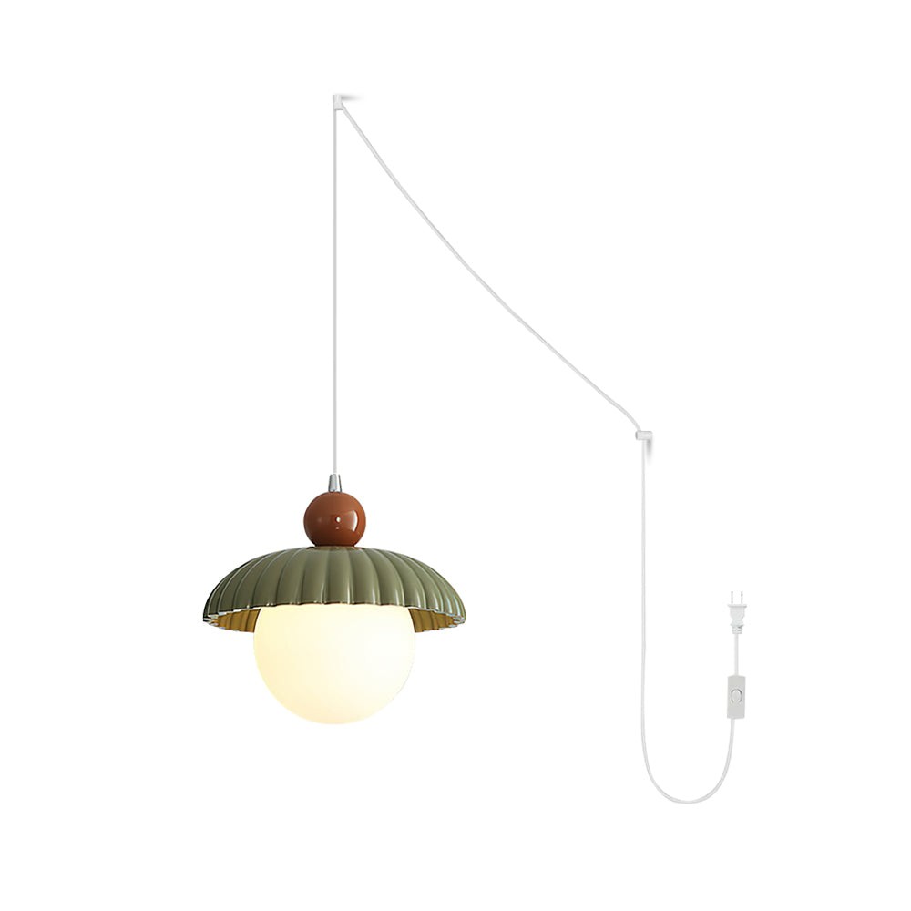 Creative Spherical Straw Hat Vertical Line Pendant Lamp M191