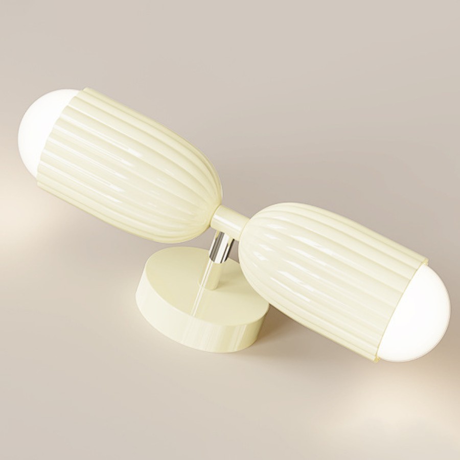 Modern Cream Style Cactus Resin Wall Lamp S178