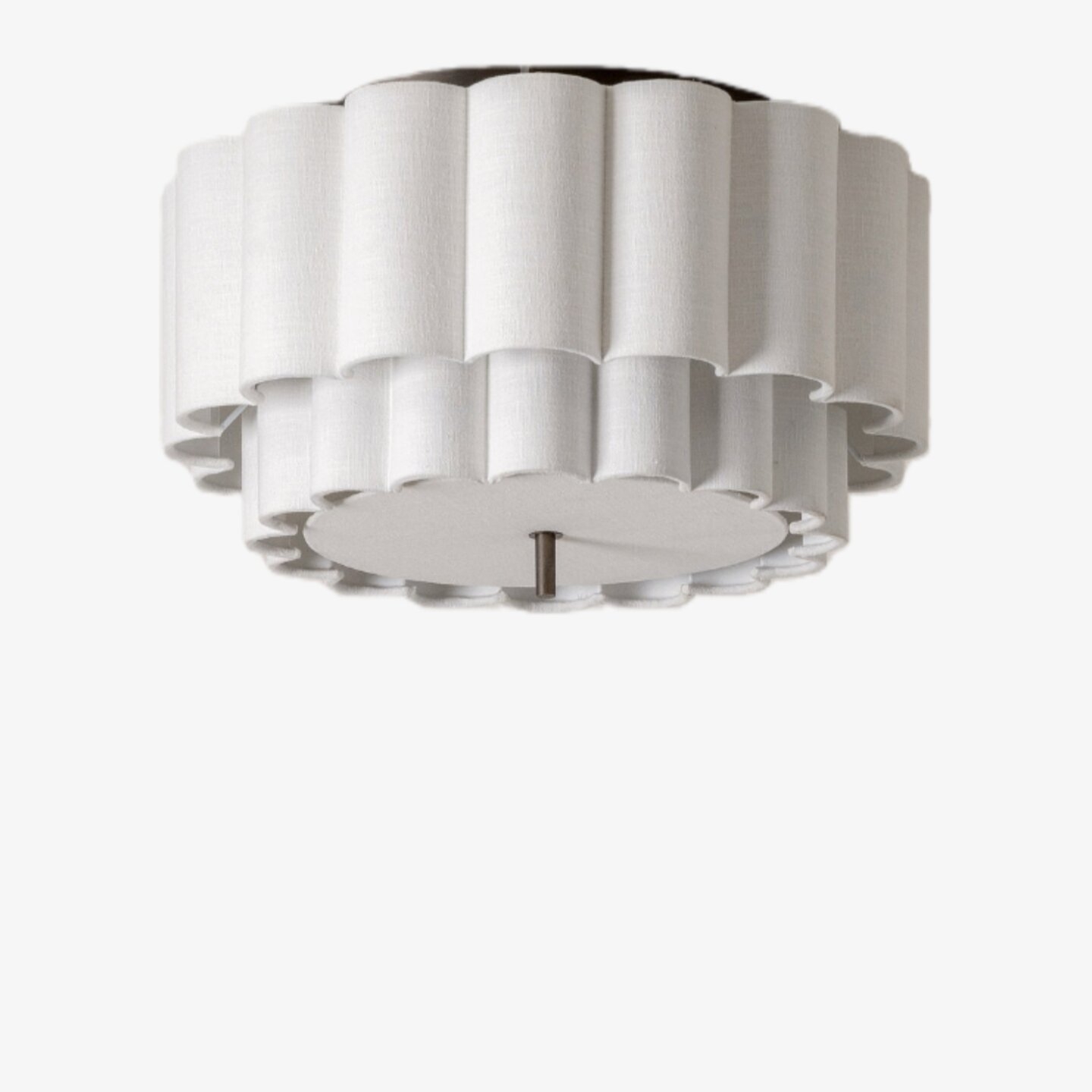 Linbron Scalloped Silhouette Ceiling Light – Flush Mount for Living Room T479