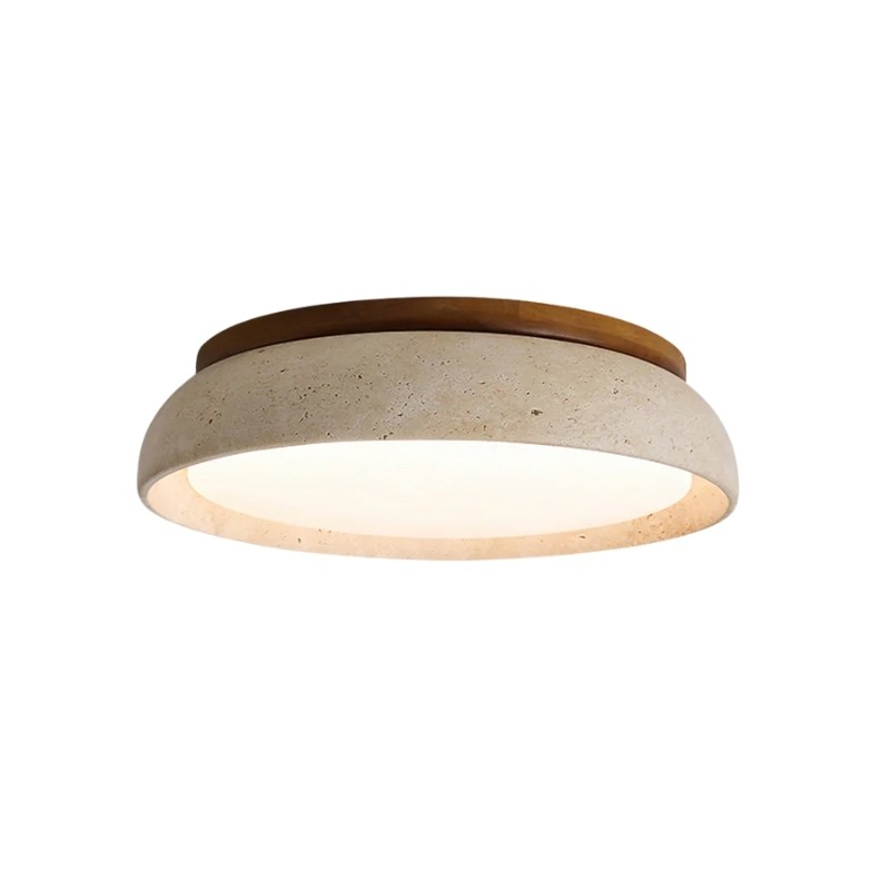 Wabi Sabi Travertine Round Ceiling Lamp - Light for Living Room S290