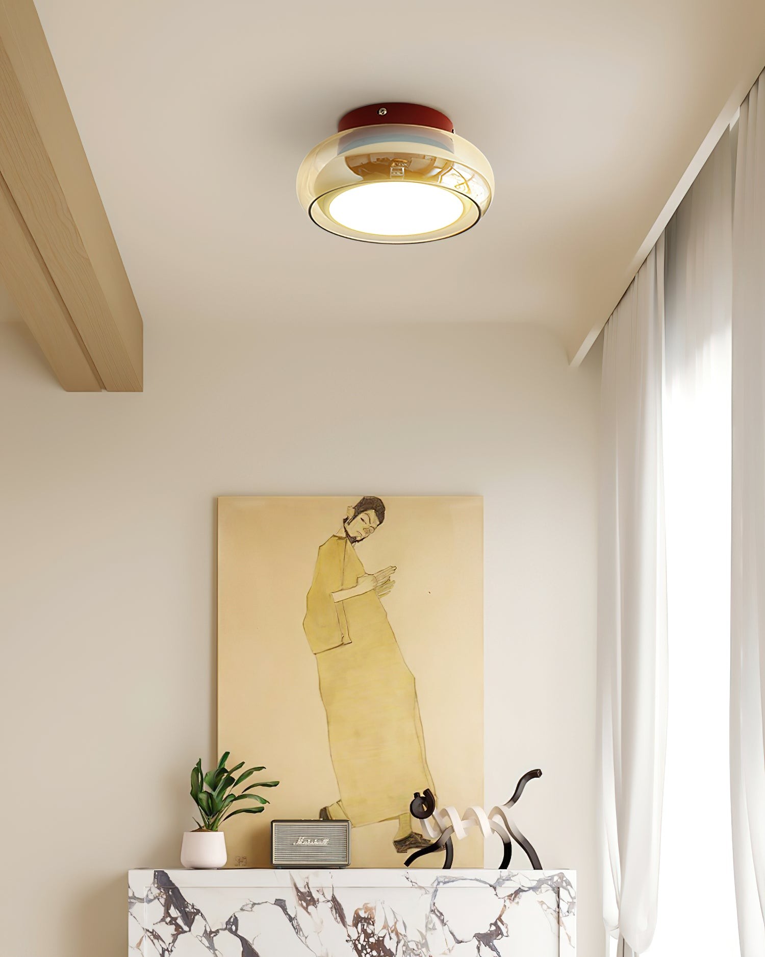Atmospheric Simple Double Disc Ceiling Light M105