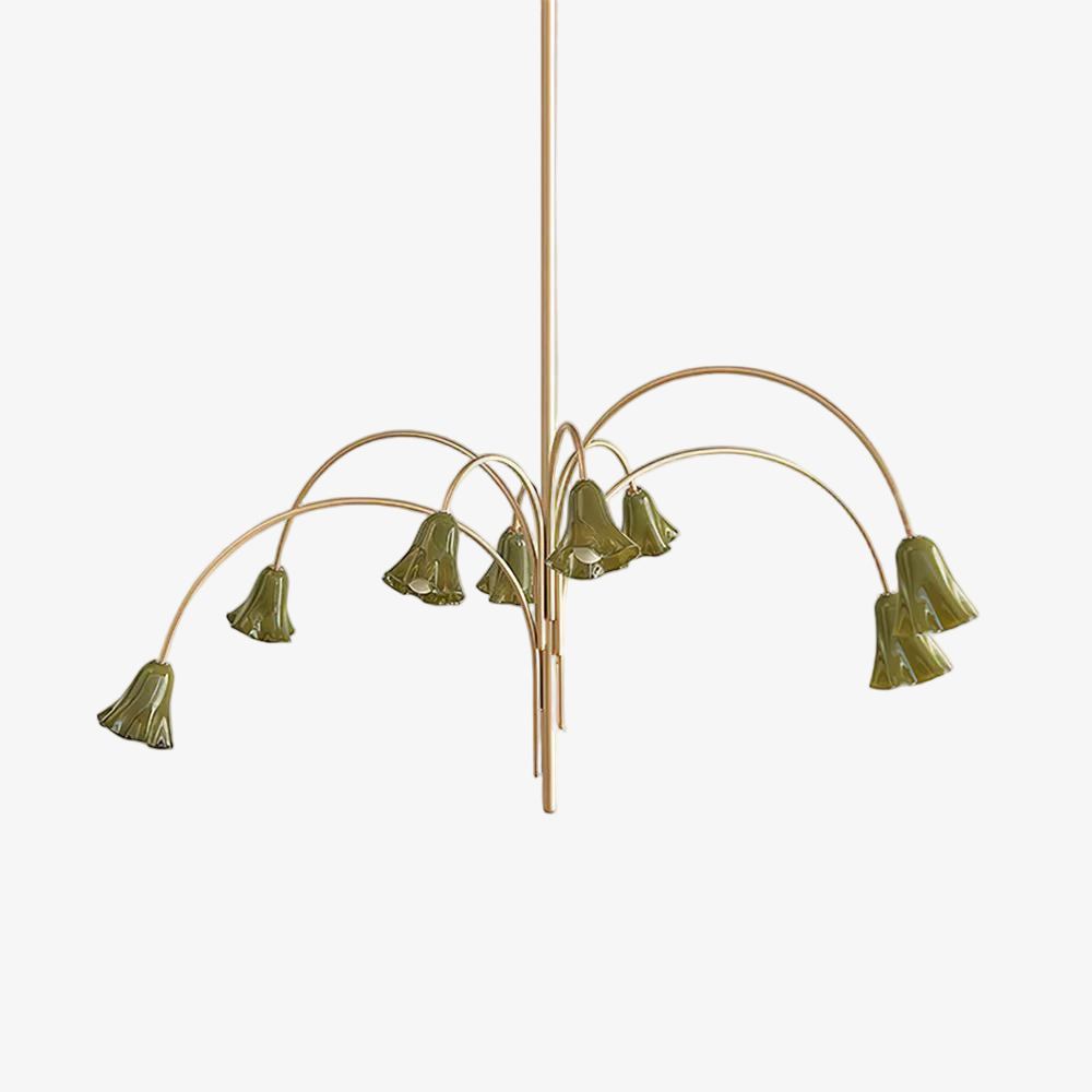 Bellina Lily Glass Flower Chandelier - Romantic Lighting for Interior T280