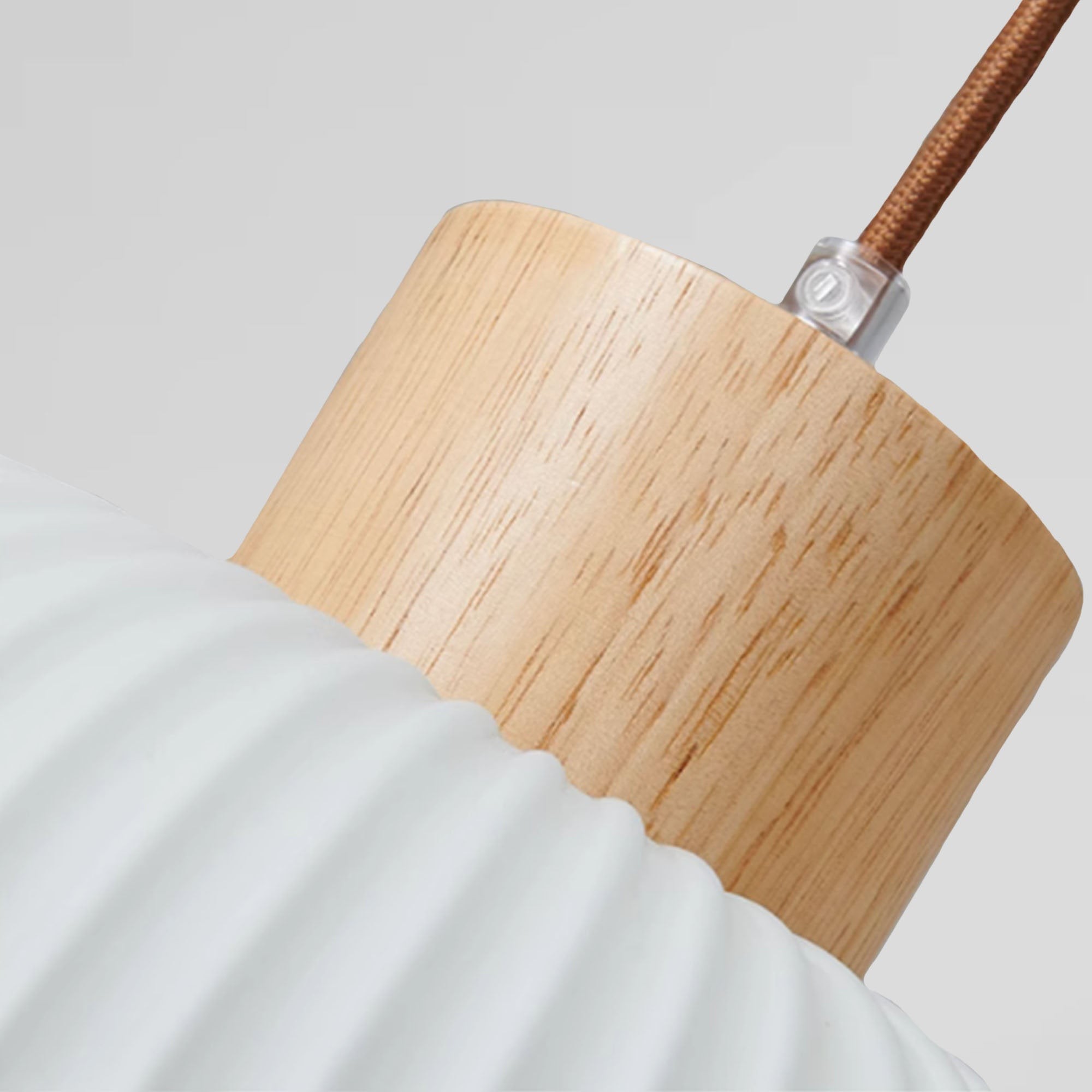 Nordic White Lantern-Like Glass Pendant Lamp M27