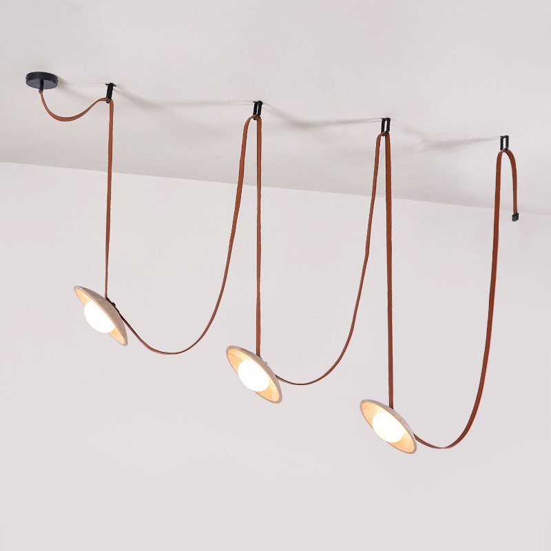 Light Rail Leather Pendant Lamp T1912