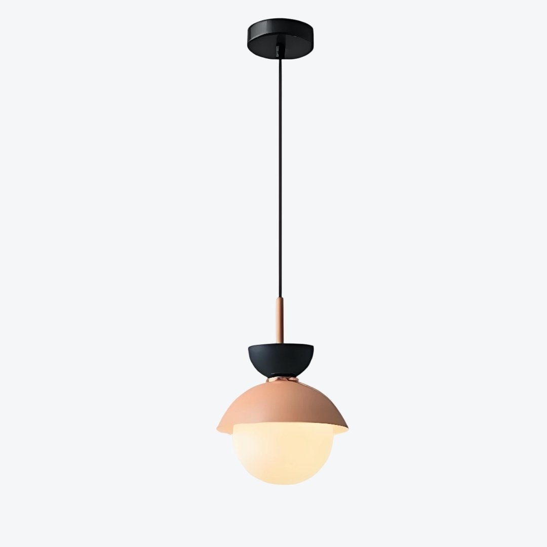 Frovela Nordic Macaroon Pendant Lamp with Globe Design - Aluminum Lighting for Bedroom or Living Room T567