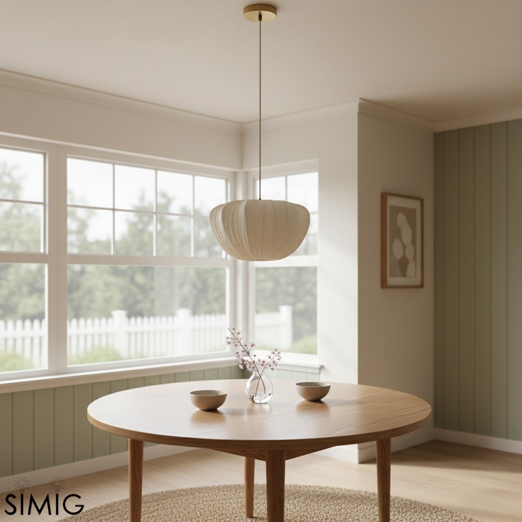 Linbron Soft Linen Shade Pendant - Elegant Light for Living T477