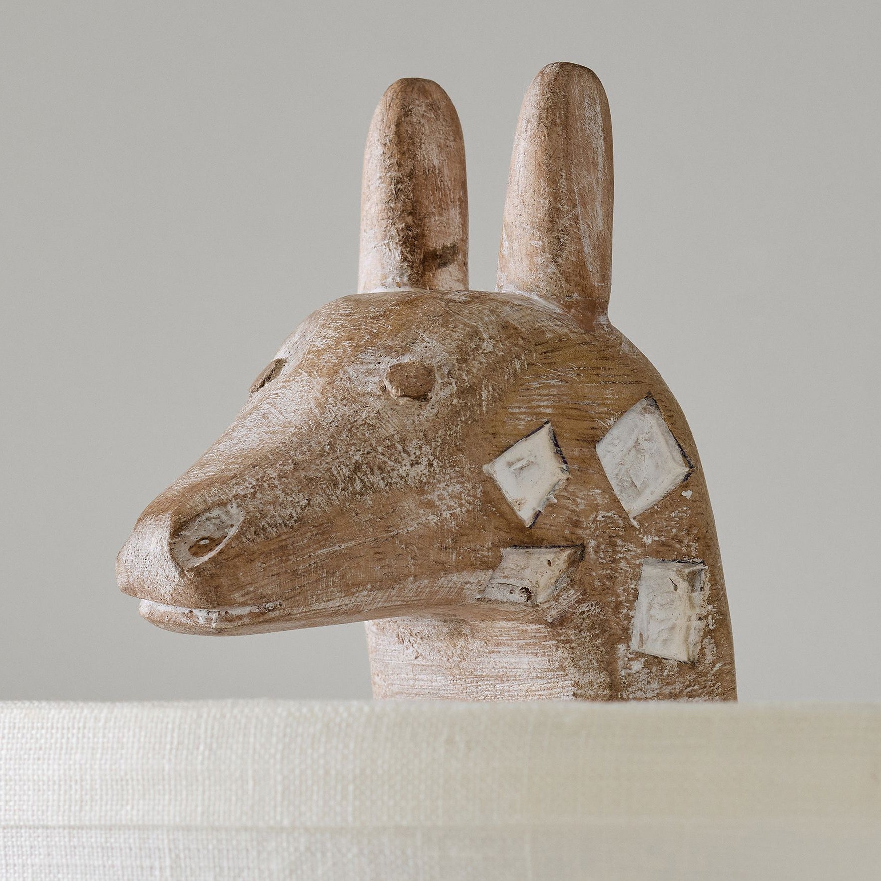 Carved Wood Animal Table Lamp T1745