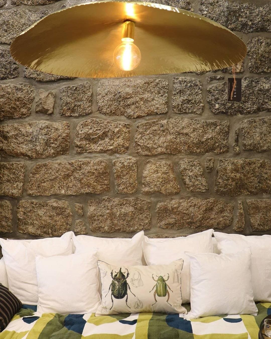 Hammered Brass Suspension Light T114