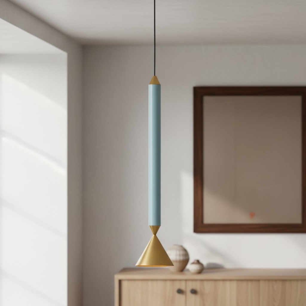 Vertara Minimal Cone Pendant Light – Sleek Architectural Hanging Lamp for Dining and Kitchen T1206