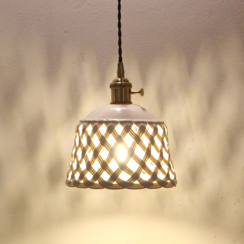 Modern White Ceramic Pendant Light  E27 Light For Living Room