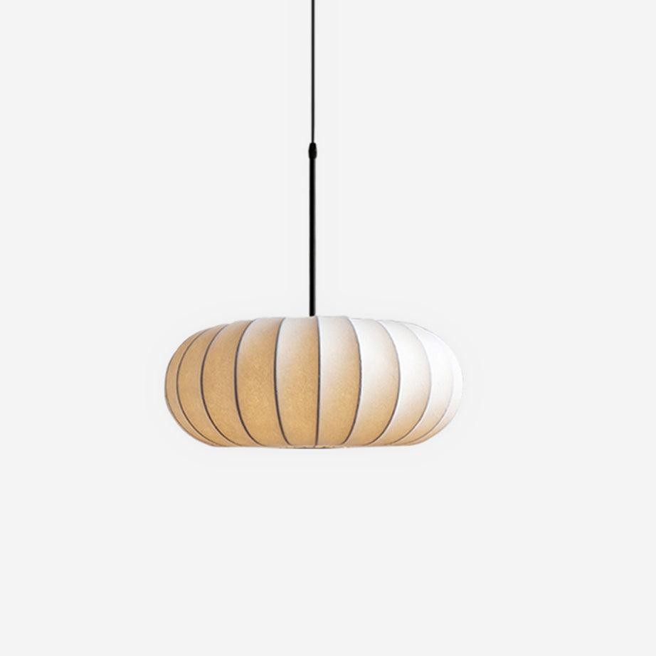 Simple Wabi-sabi White Lantern Fabric Pendant Lamp M06