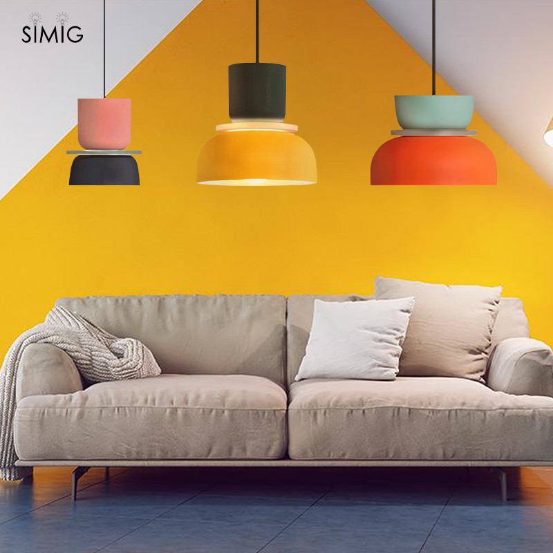 MACRI Color Block Nordic Pendant Light for Living Room