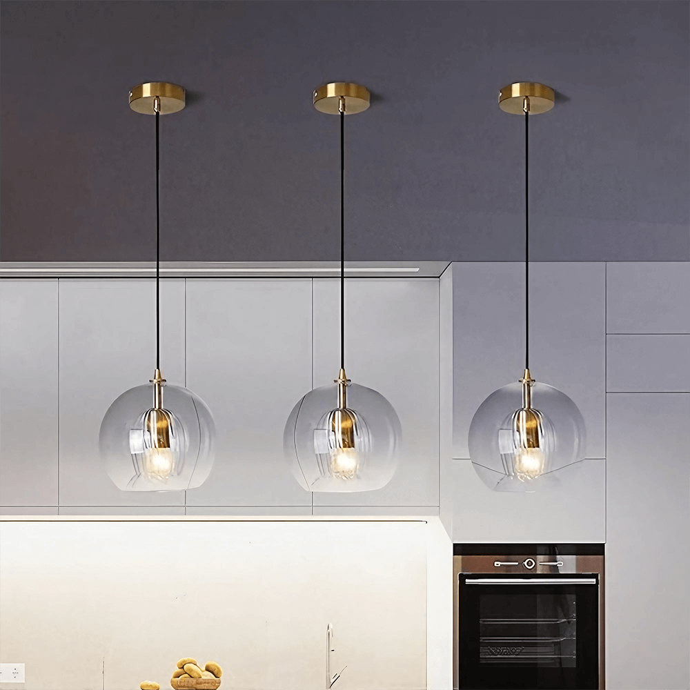 Modern Pleated Glass Pendant Light G49