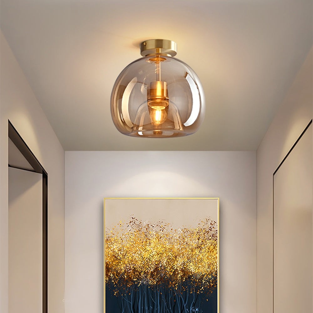 Retro Bubble Concave Glass Ceiling Lamp M05