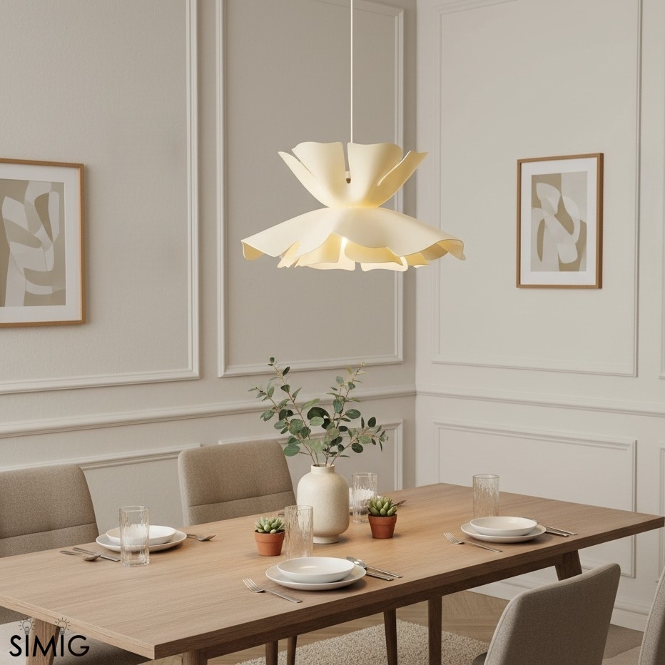 Floral Pendant Light - Modern Acrylic and Iron for Bedroom S402