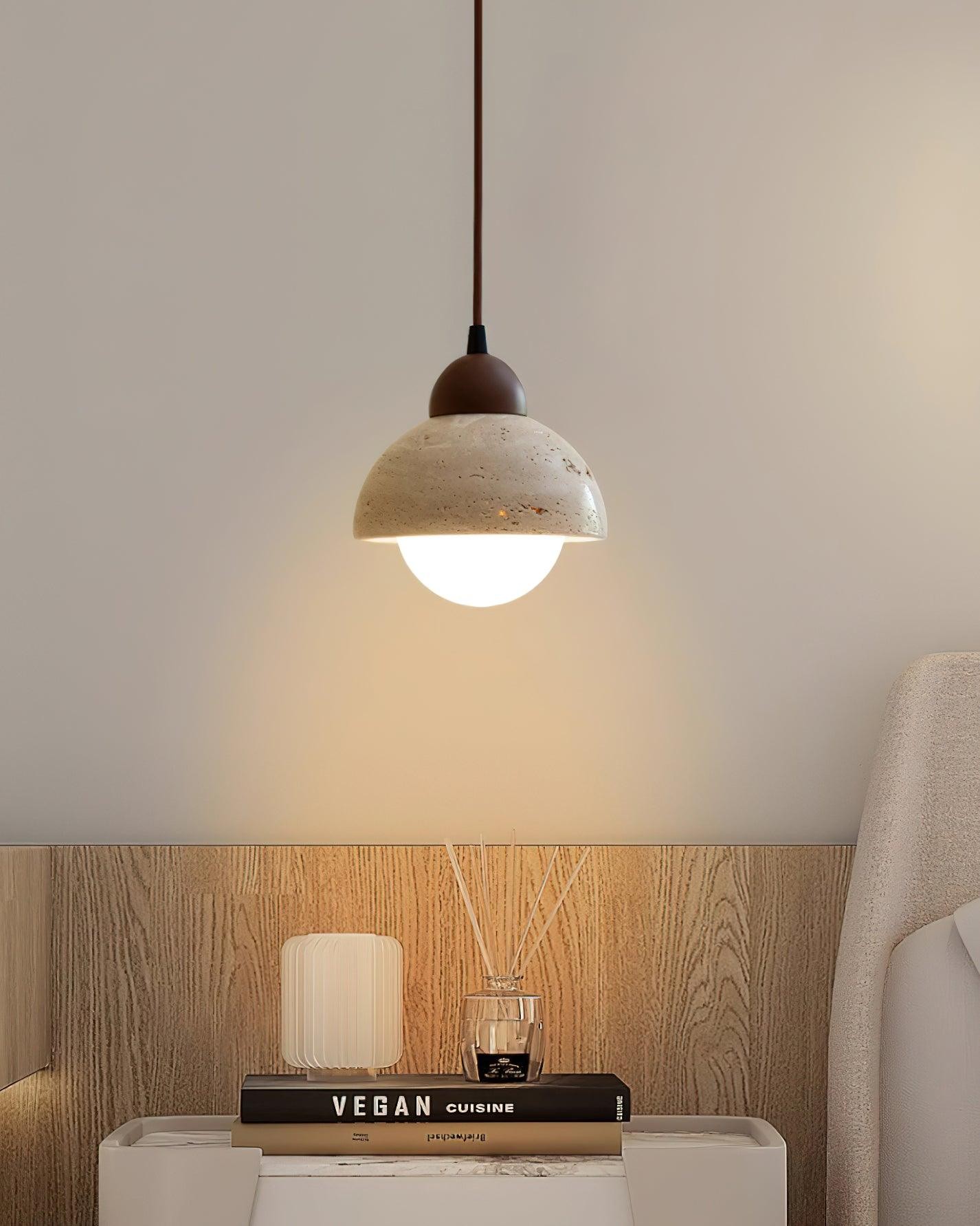 Yellow Travertine Wabi-Sabi Style Pendant Lamp M97