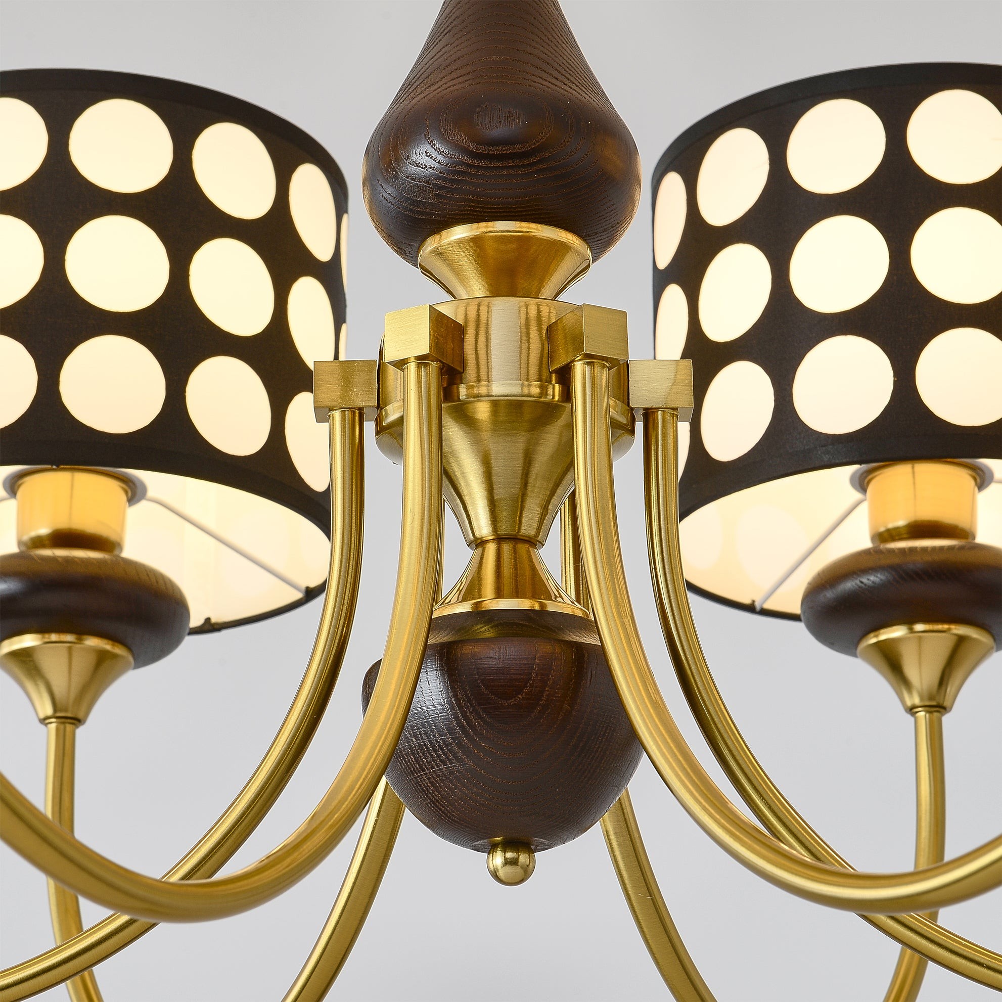 Geometry Black Polka Dots Fabric Chandelier S364