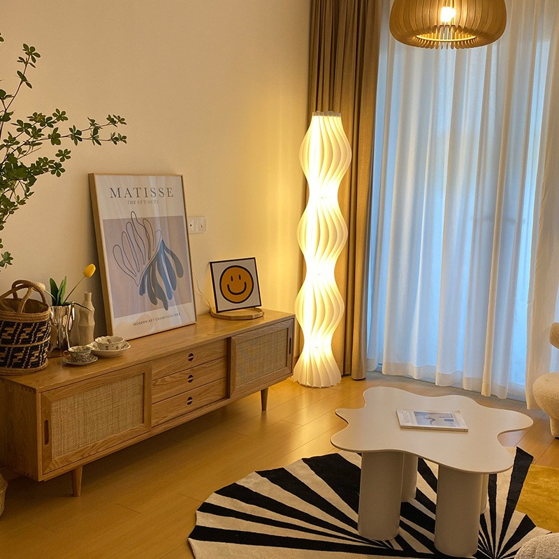 Modern Grass Skirt Vapor Floor Lamp for Living Room