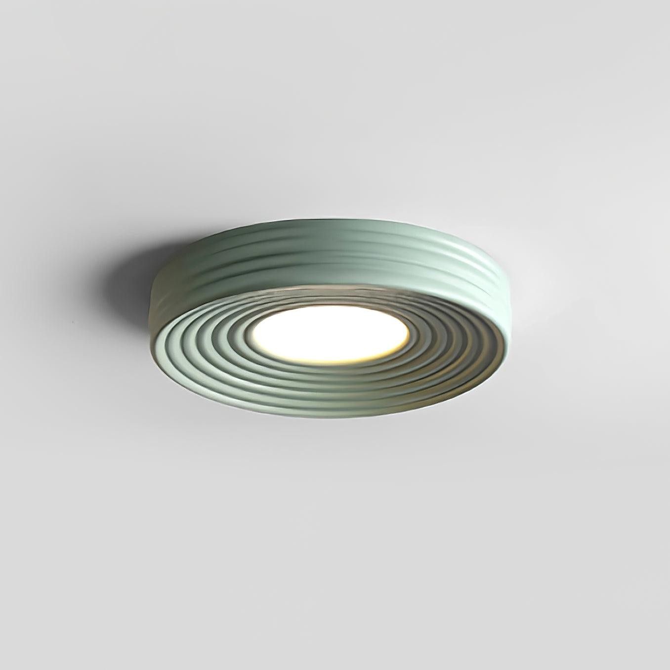 Cream Ribbed Three-color Changing Ceiling Light M290