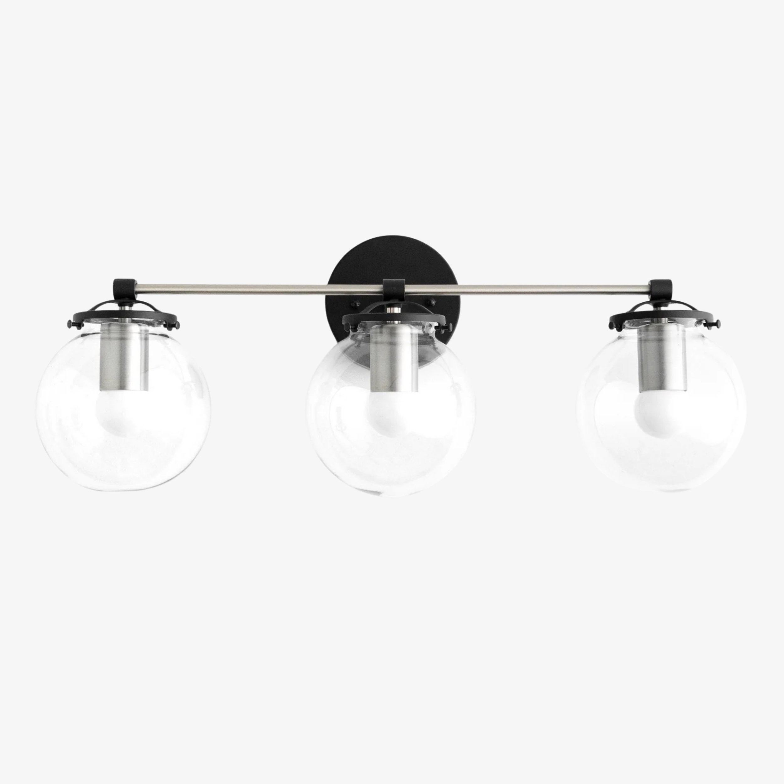 Glorica Glass 3 Shade Globe Vanity Light - Soft Bathroom Light Fixture T329