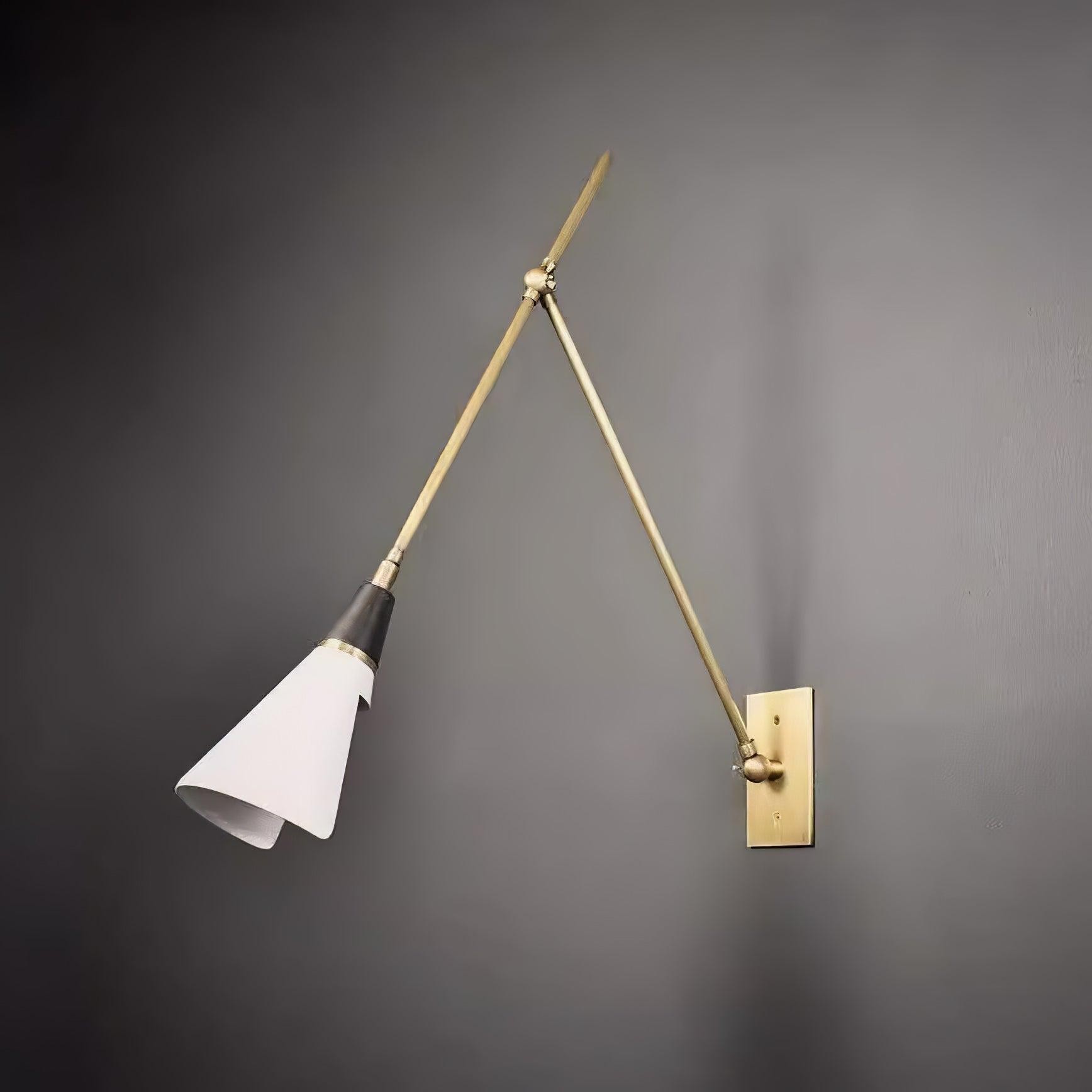 Vintage Metal Adjustable Swing Arm Wall Lamp G37