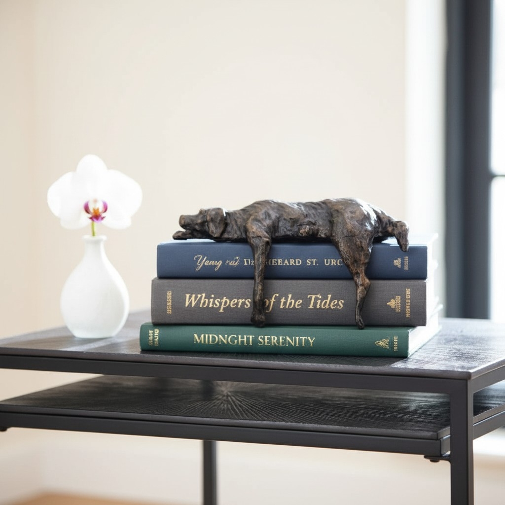 Floxo Lazy Dog Sculpture Geometric Iron Design - Modern Home Decor for Living Rooms and Offices T1165