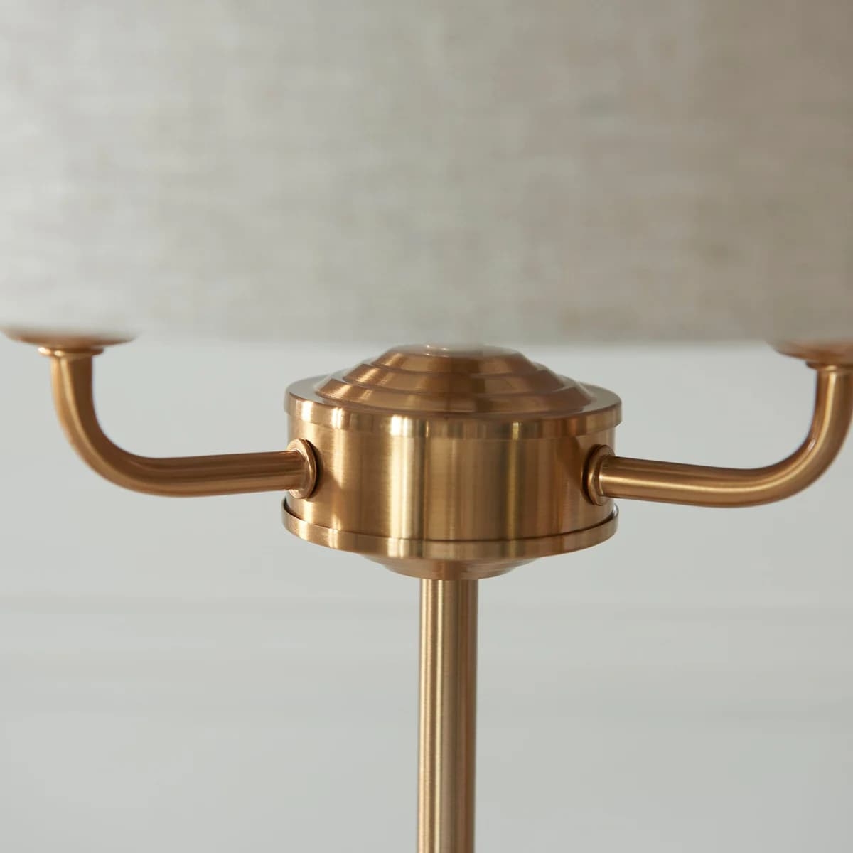 Tela 1‑Light and 3‑Light Table Lamp - Modern Linen & Metal for Bedside or Living Room T847