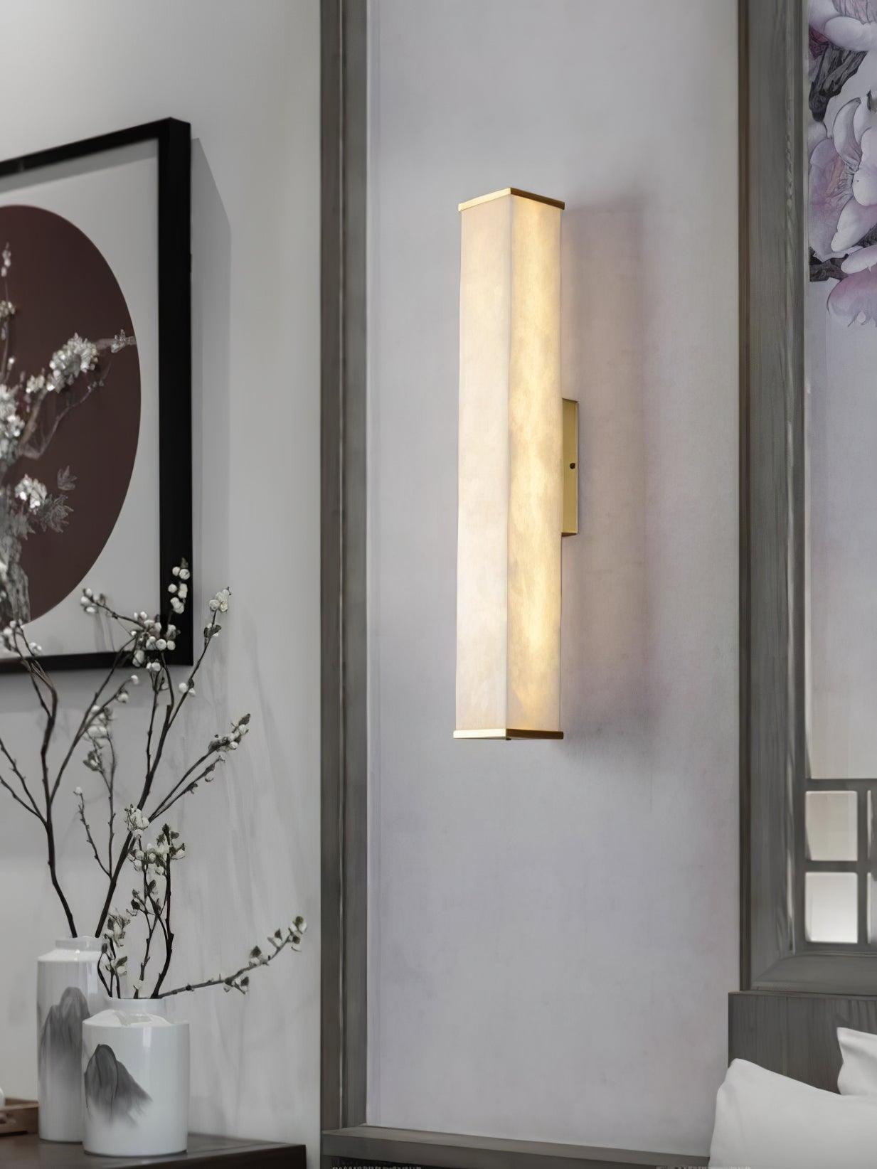 Cuboid Alabaster Wall Light T1622