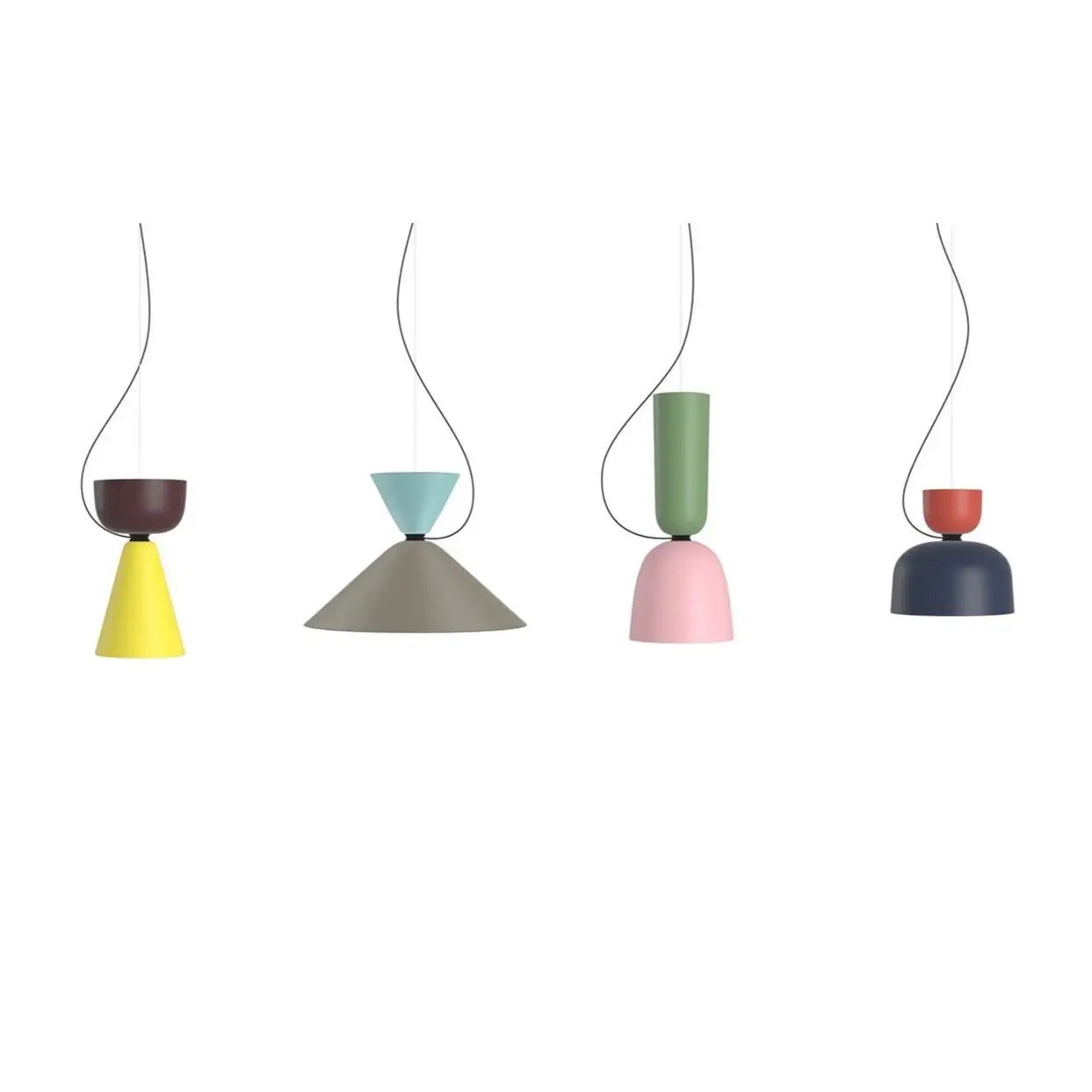 Contemporary Coloured Alphabeta Pendant Lamp S60