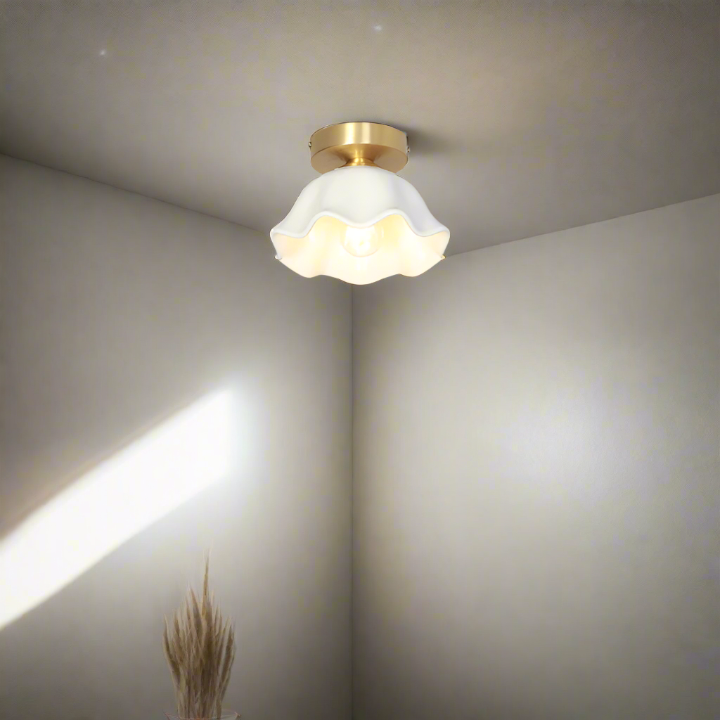 Blossom Glow Mid-Century Ceramic Ceiling Light T2176