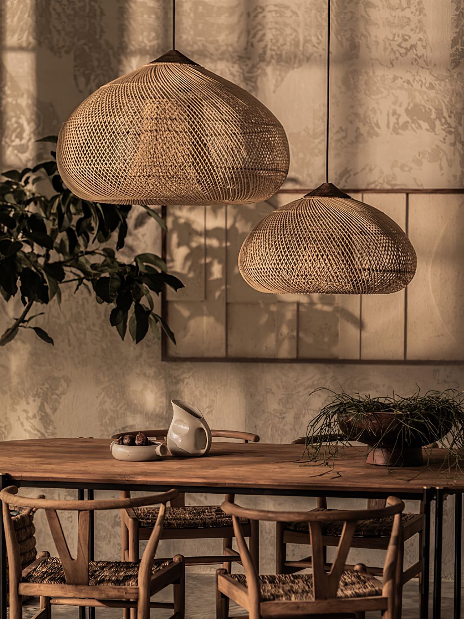 Harp Braided Rattan Pendant Lamp T048