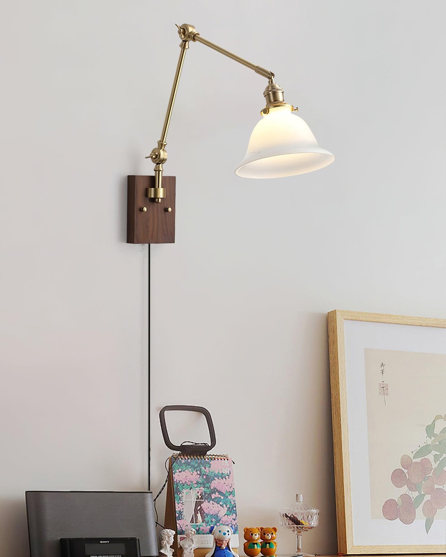 Banker Swing Arm Plug In Wall Light M188