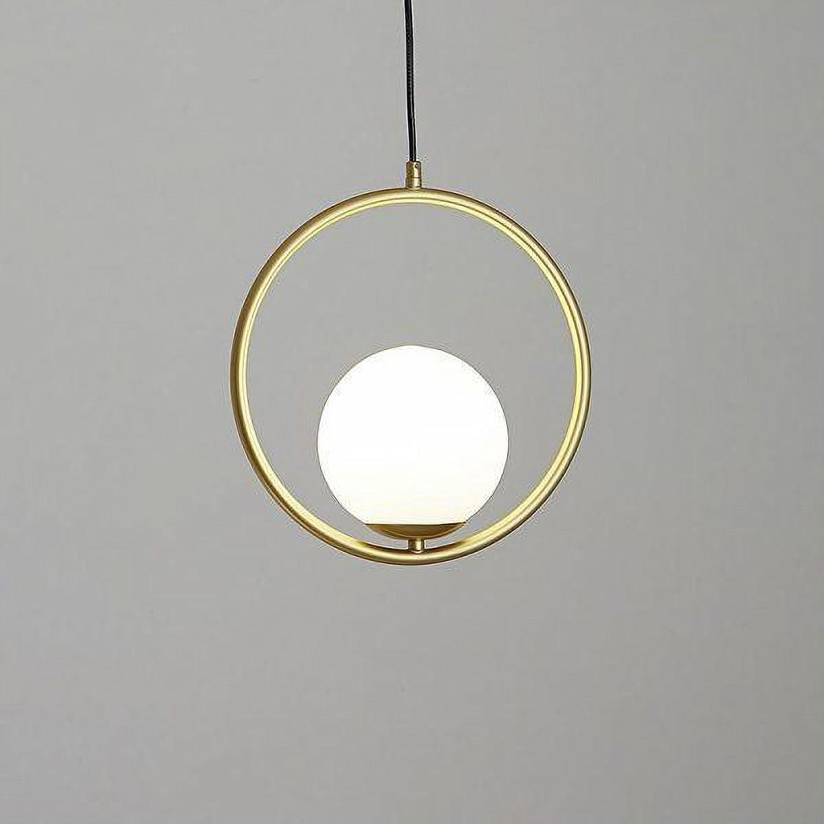 Halozen Pendant Lamp - Elegant Metal and Glass Pendant for Living Room