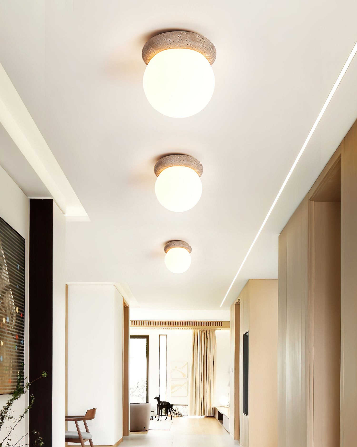 Marble Travertine Asteroid Ceiling Lamp M479