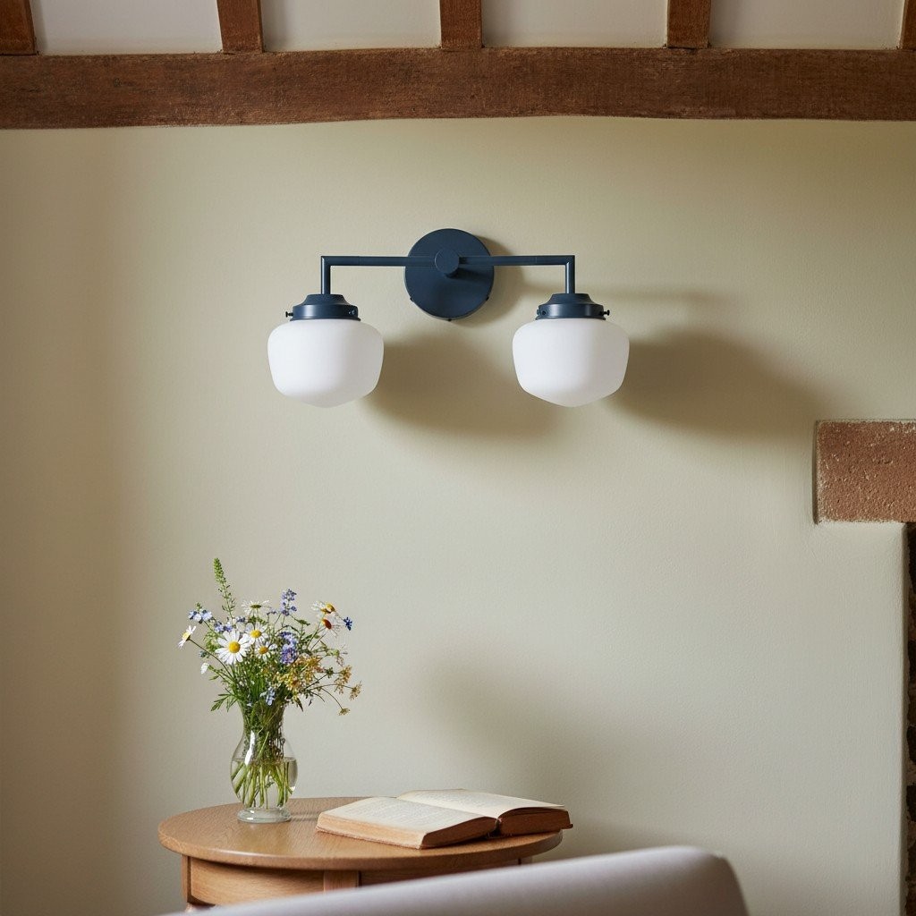 Opalume Glass Vanity Light - Vintage Inspired Bathroom Wall Lighting T304