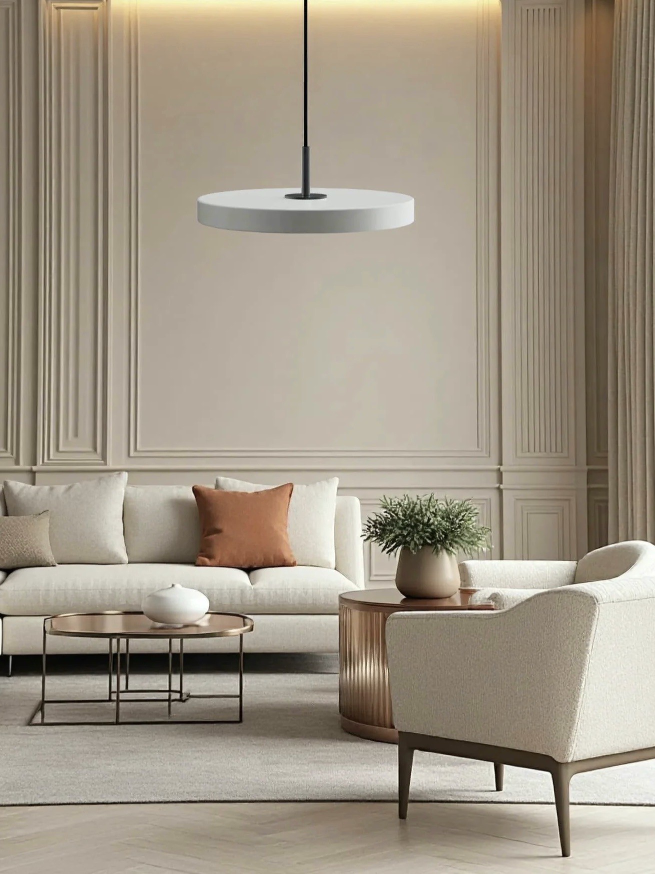 Modern Disc Pendant Light — Nordic Minimalist Fixture for Dining & Kitchen G102